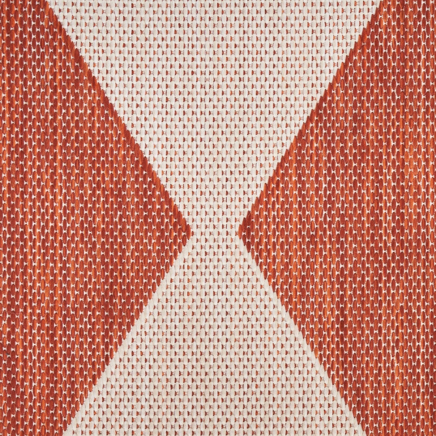 Positano Indoor/Outdoor Terracotta Geometric Rug