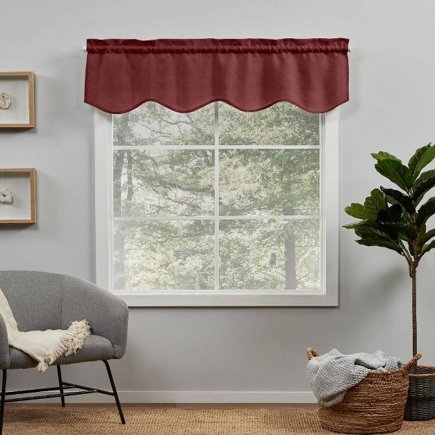 Loha Light Filtering Scalloped Window Valance Rod Pocket Exclusive Home