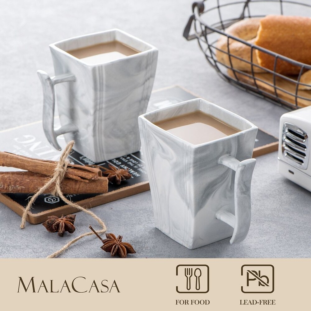 MALACASA Flora Square 6 Piece 4.5\