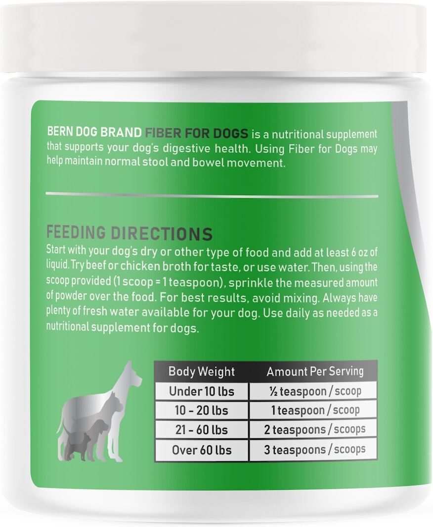 Bern Dog Brand Fiber Digestive， Diarrhea， Constipation and Anal Gland Dog Supplement