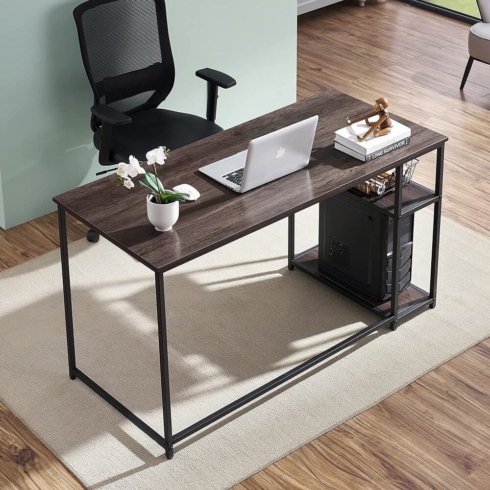 Ivinta Computer Desk with Shelves  Small Home Office Desk