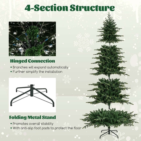 Costway 6/7.5/9 FT Artificial Christmas Tree with 714/1162/1770 Branch