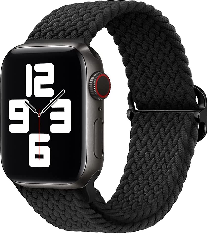 Stretchy Nylon Solo Loop Bands Compatible With Apple Watch Band 41mm 40mm 38mm For Women Men， Adjustable Elastic Braided Strap Sport Wristbands For Iw