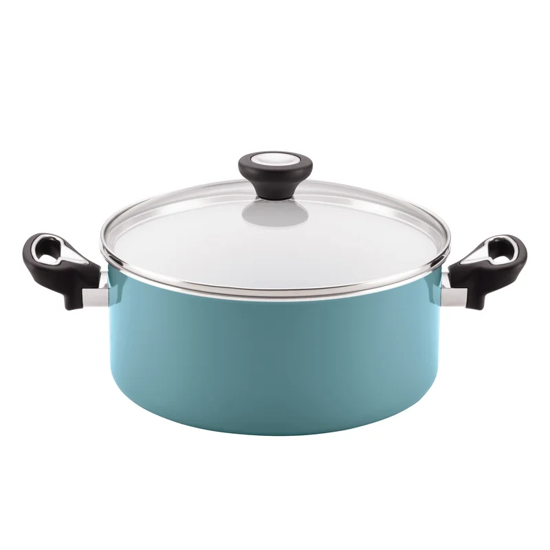 Farberware 17494 purECOok 12-Piece Aluminum Ceramic Nonstick Cookware Set in Aqua