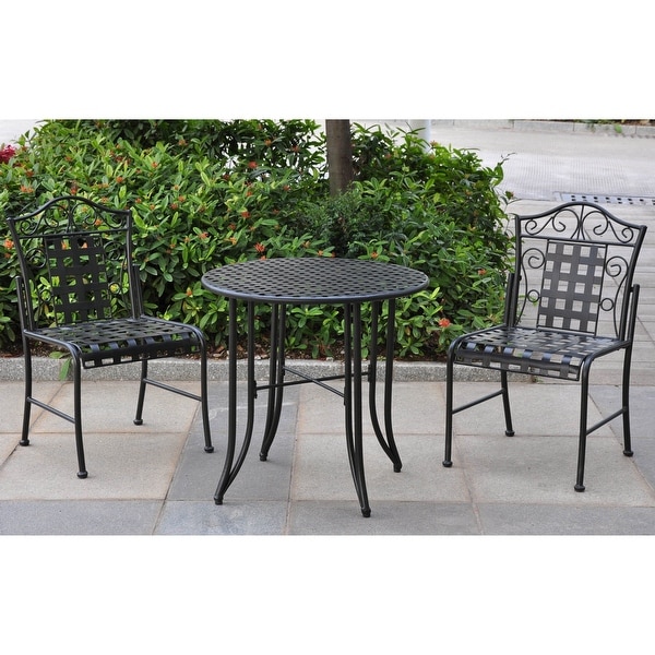 Mandalay 3Piece Iron Patio Bistro Set