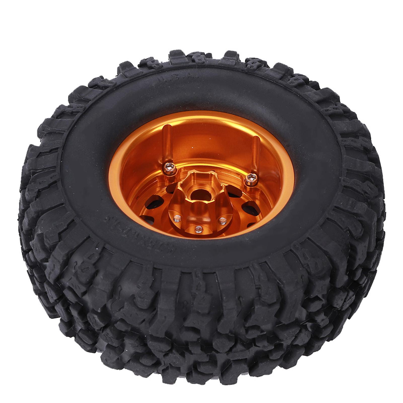 4pcs Rc Universal Crawler Rubber Tire Metal Wheel Hub Rc Car Accessory