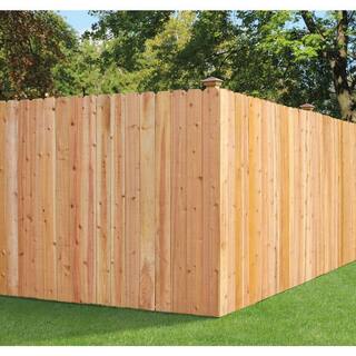 Installed Cedar Dog-Ear Picket Fence HSINSTIFCDEPF