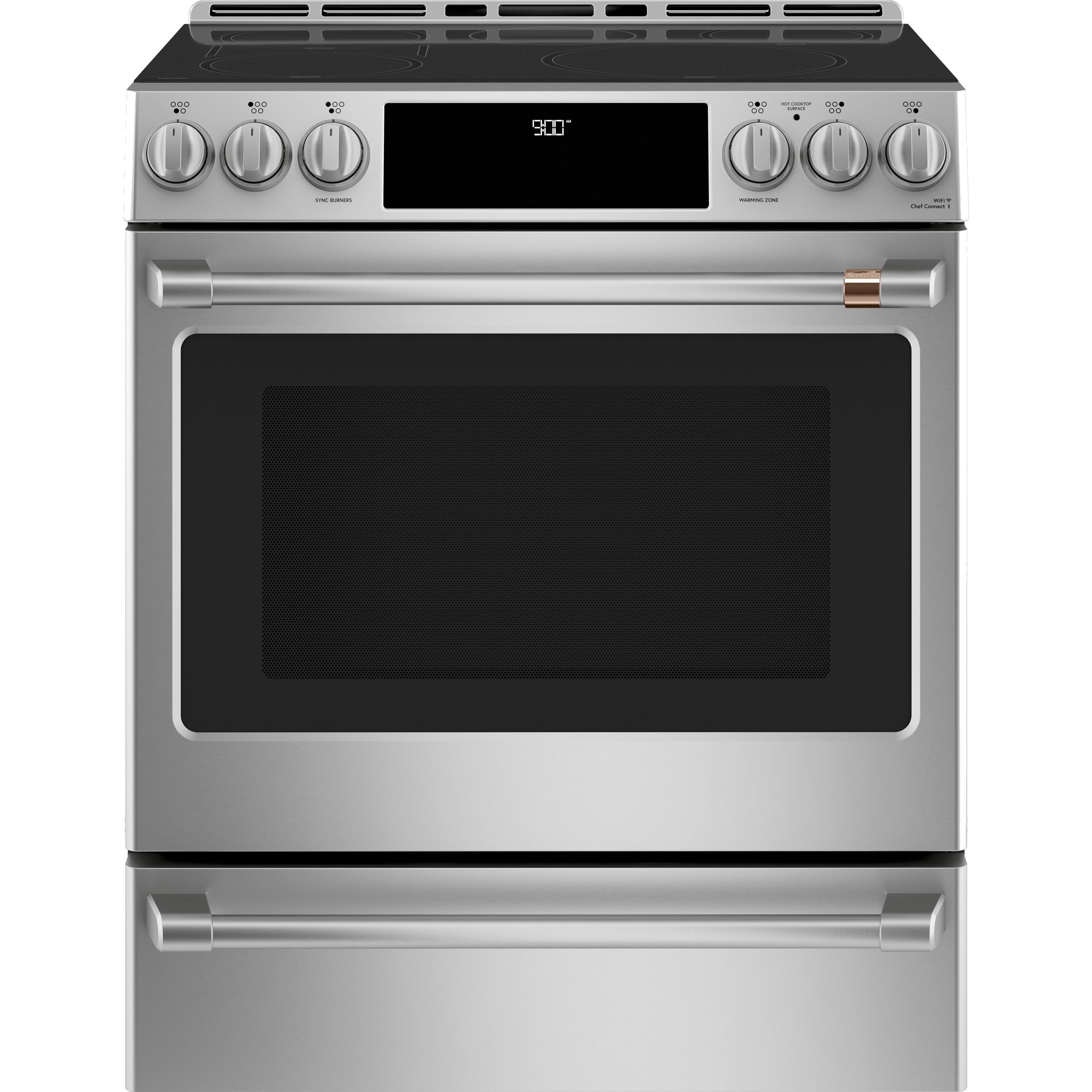 Café 30-inch Slide-in Induction Range with Warming Drawer CHS900P2MS1