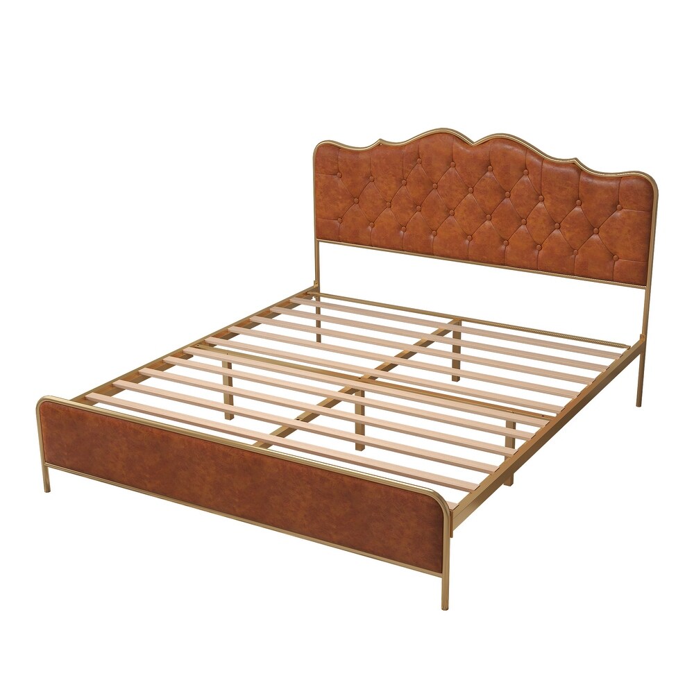 Buckle shaped backrest Platform Bed