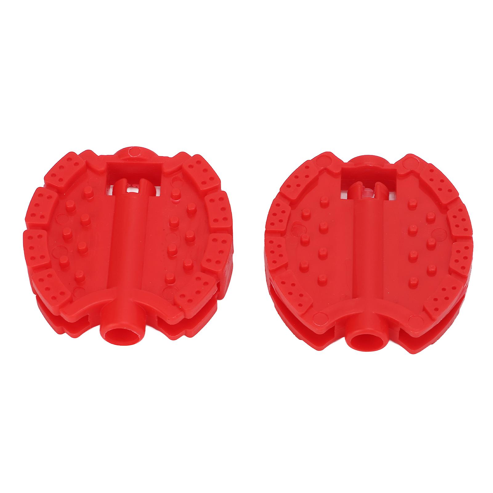 2 Pcs Kids Bike Pedal Plastic Children's Tricycle Bicycle Pedals Child Baby Stroller Front Wheel Foot Pedal Accessories Red