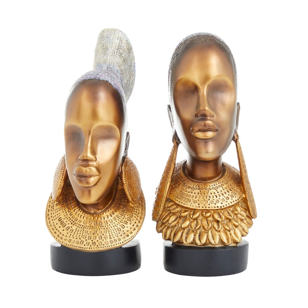 Polystone Eclectic Sculptures (Set of 2)   5 x 6 x 11