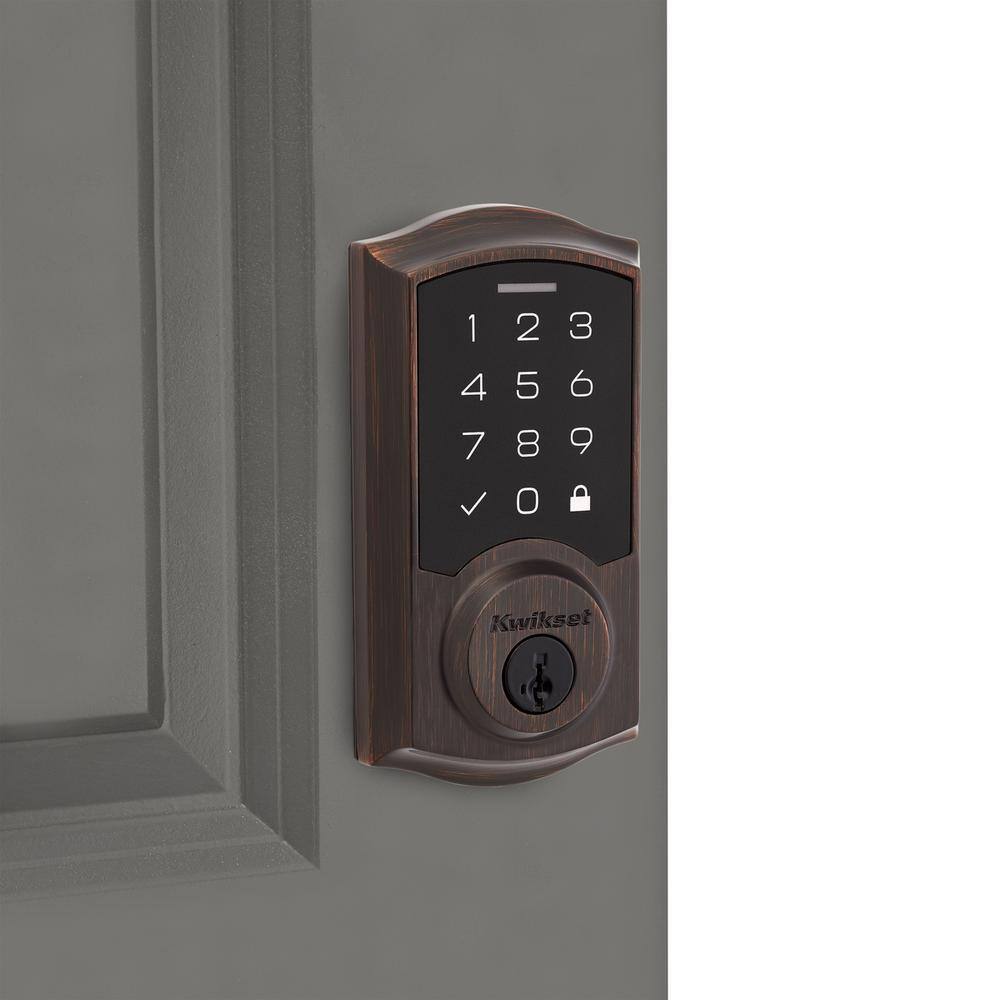 Kwikset SmartCode 270 Traditional Venetian Bronze Touchpad Single Cylinder Electronic Deadbolt Featuring SmartKey Security 9270TRL11PSMTRB