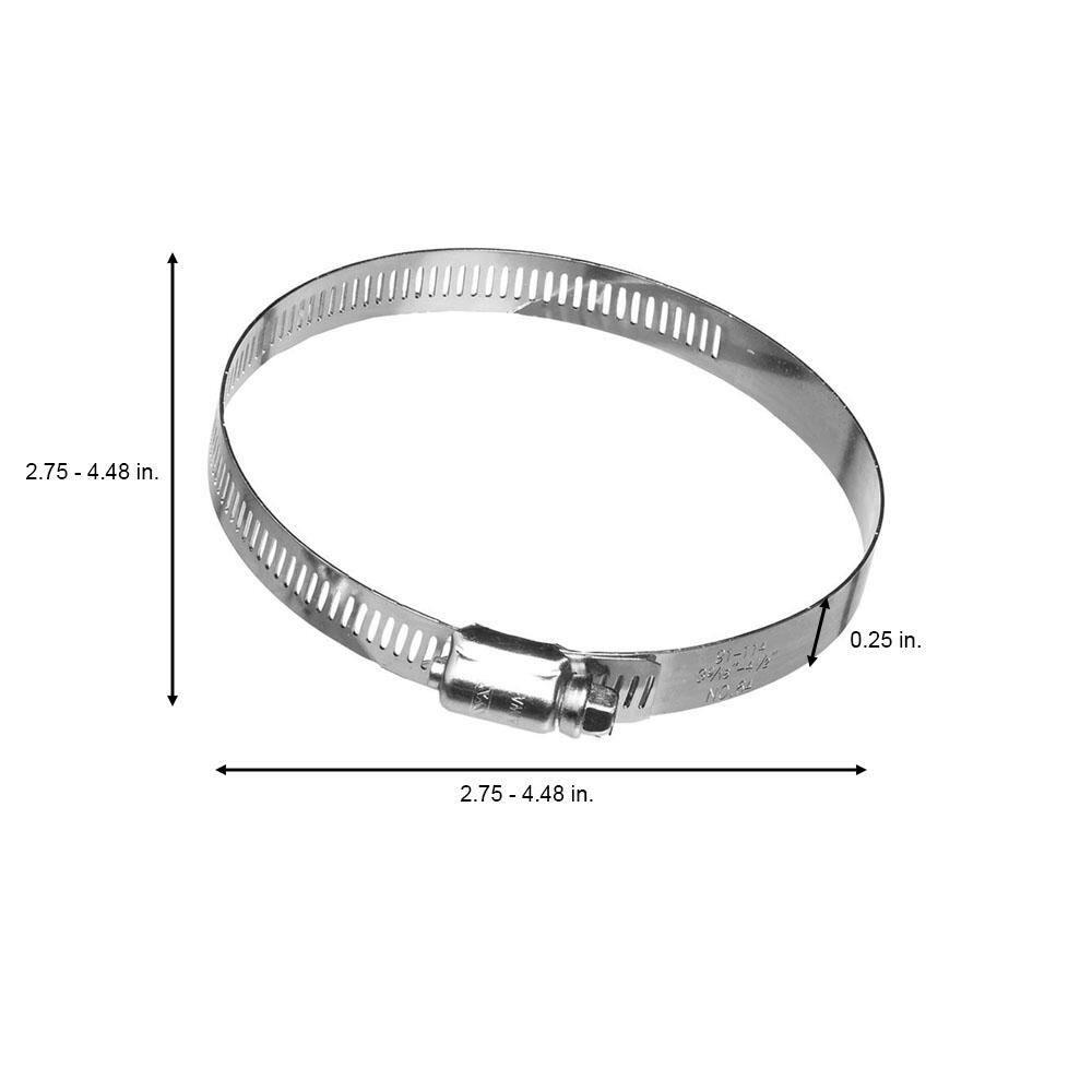 Everbilt 4 in. Galvanized Steel Worm Gear Clamp MC4HD