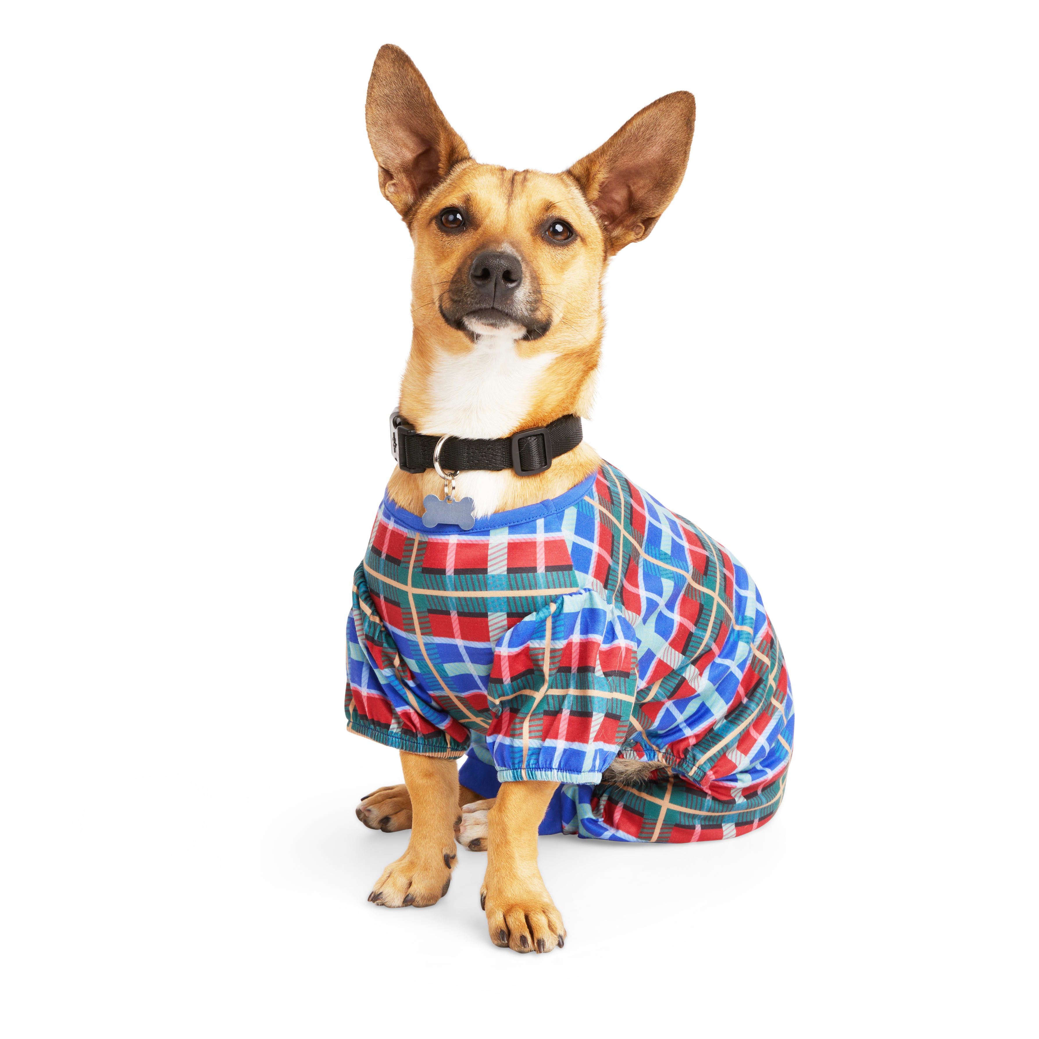 YOULY Plaid Pet Pajamas， XX-Small