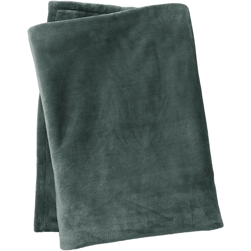 Lands' End Plush Fleece Solid Throw