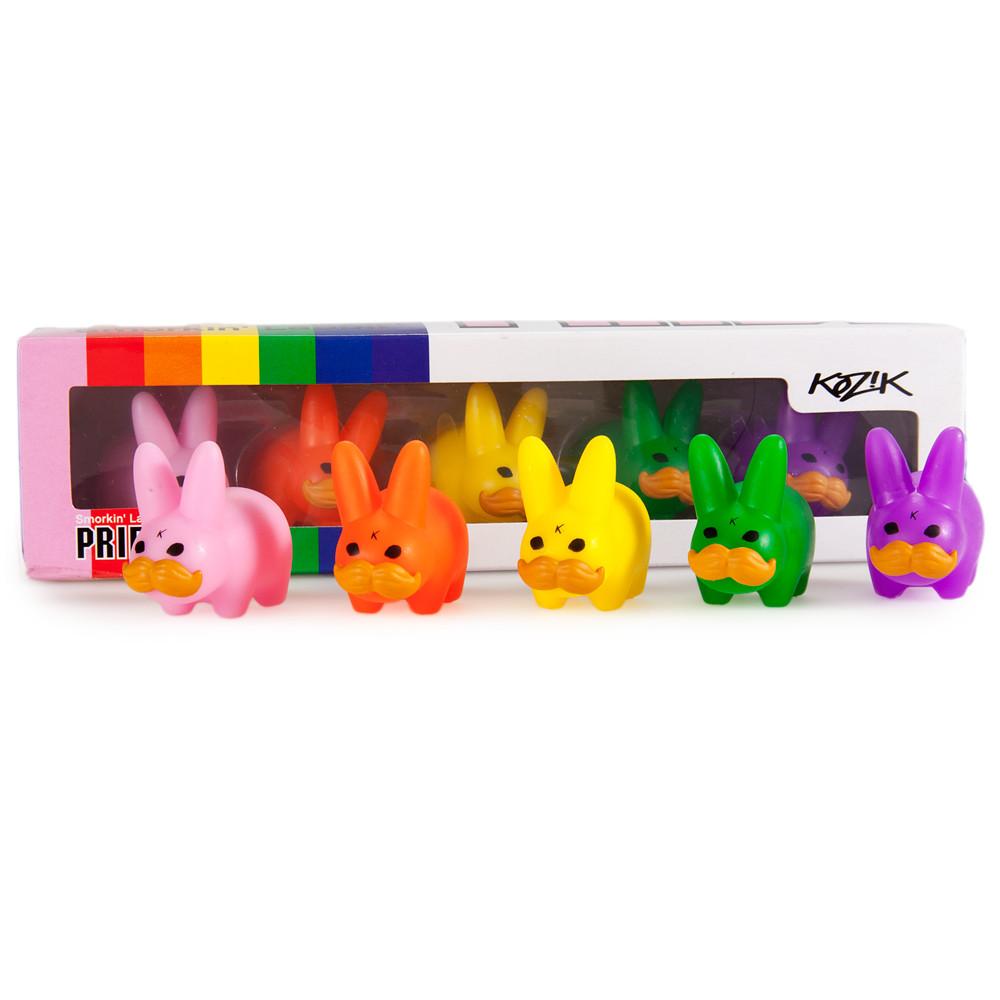 PRIDE 'Stache Labbit Art Toy 5-Pack by Frank Kozik