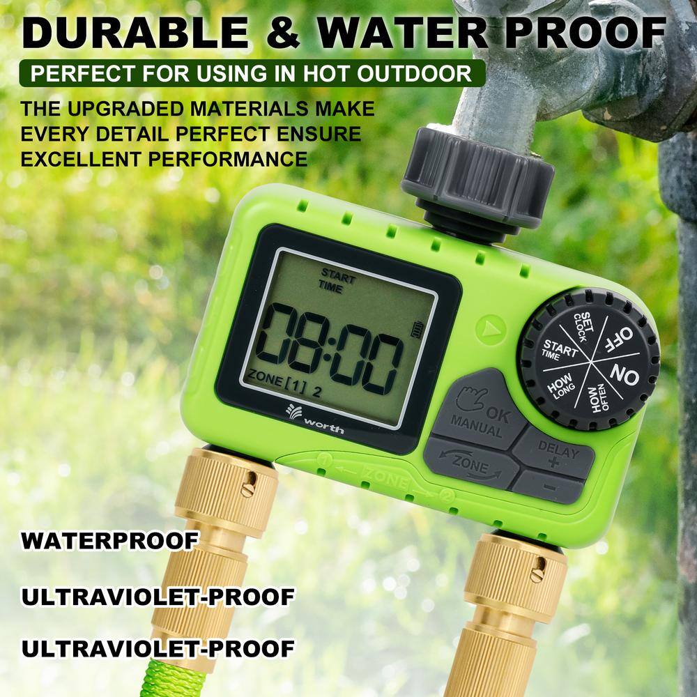 Worth Garden 2-Outlet Watering Garden Meter A104A00