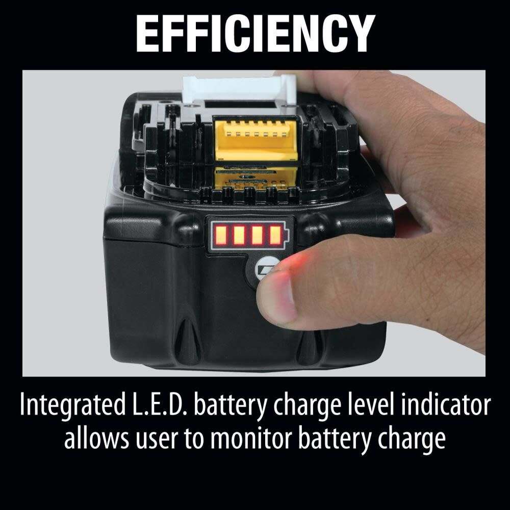 Makita 18V LXT Lithium-Ion Battery and Rapid Optimum Charger Starter Pack (5.0Ah) BL1850BDC2 from Makita