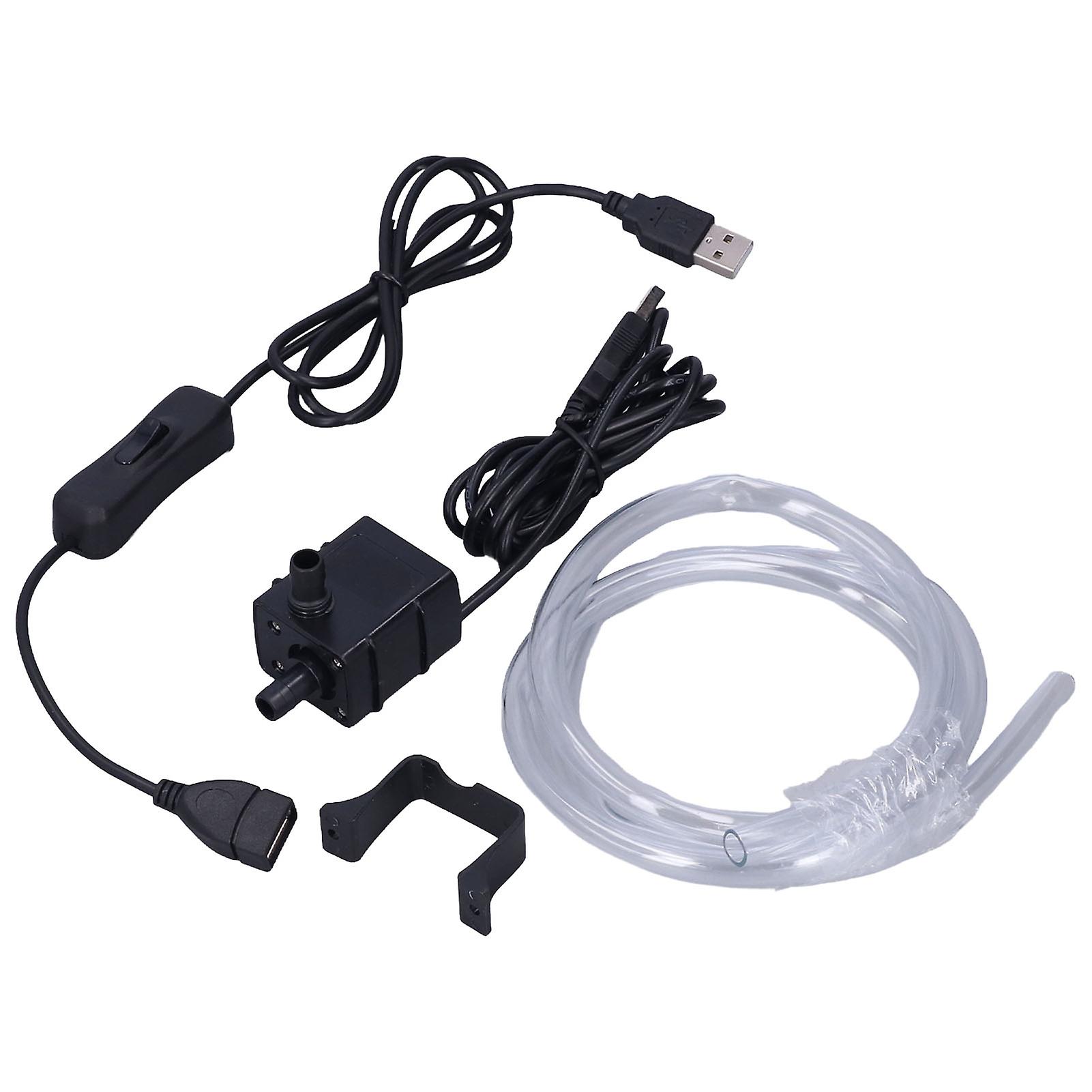 Dc5521 Female Connector Water Pump Kit Low Pressure Submersible Pumps With Usb Cable 5v 1w