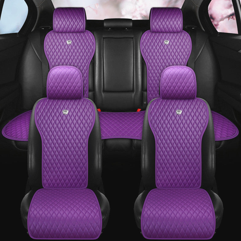 Red Rain Purple Car Seat Cover Leather Seat Protector for Car Seats Comforty Car Seat Cover 2/3 Covered 11PCS Universal Fit Car/Auto/Truck/SUV (W-Purple)