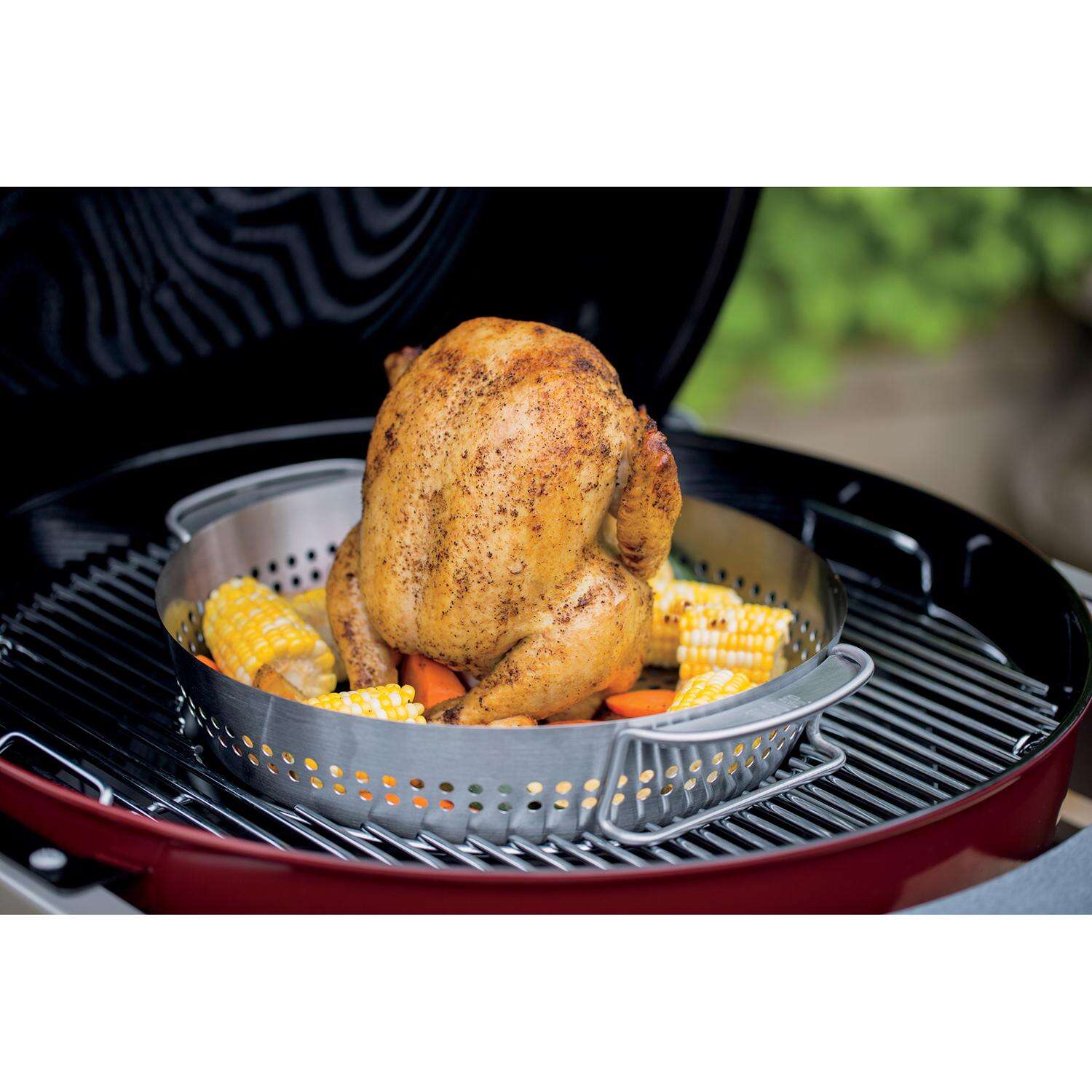 Weber Gourmet BBQ System Stainless Steel Poultry Roaster 15.9 in. L X 13 in. W 1 pk