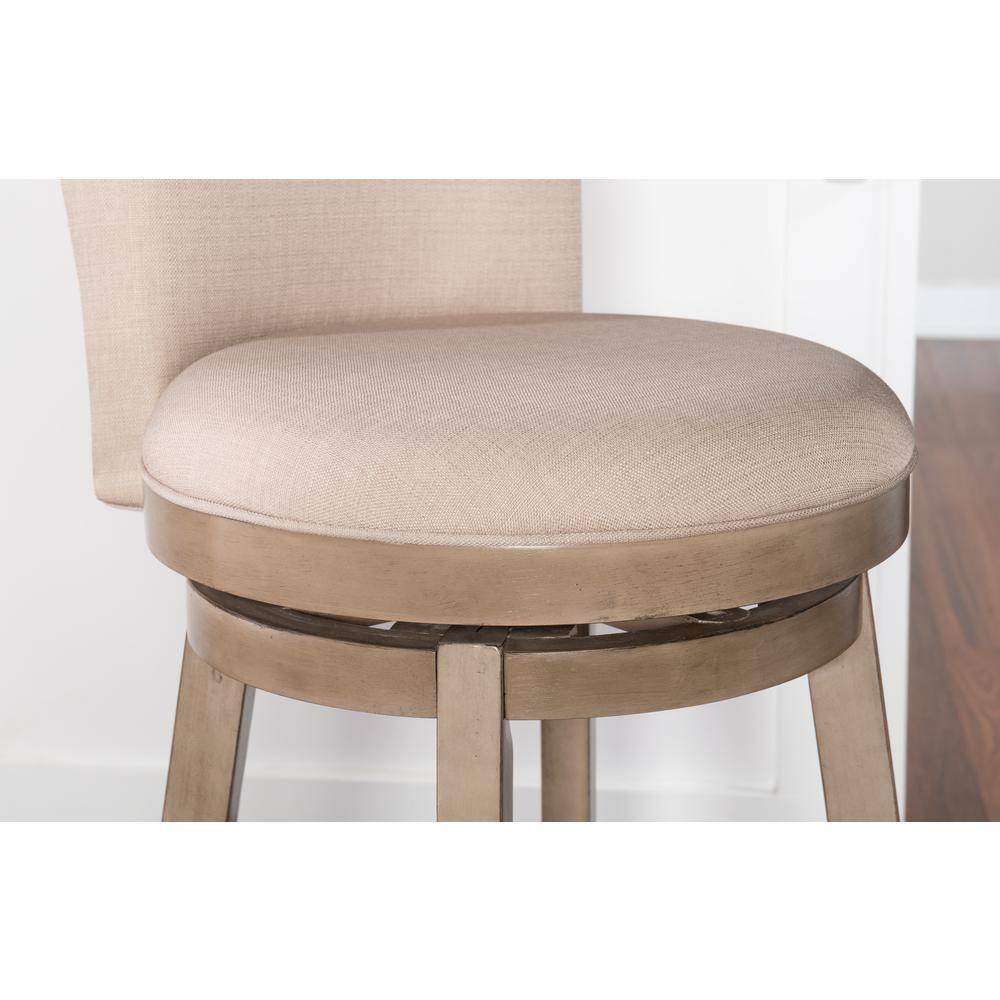 Powell Company Mike 45.5 in. H Big and Tall Rustic Taupe High Back Wood frame Bar Stool HD1732BS21