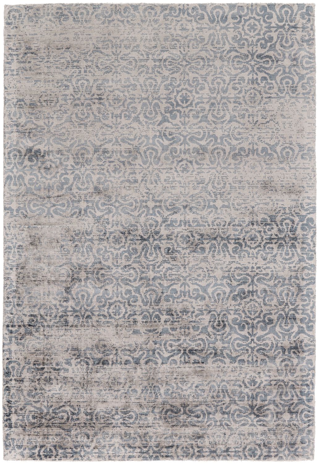 Jasmel Blue and Gray Rug by BD Fine