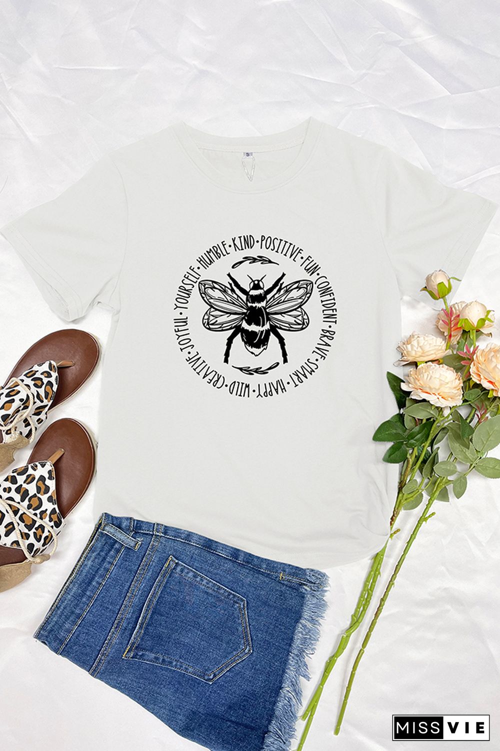 Bee Something Graphic T-Shirt Wholesale