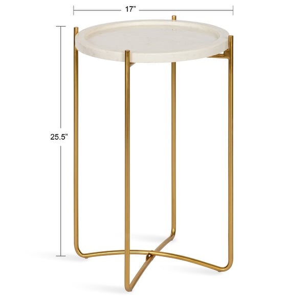 Kate and Laurel Vale Round Side Table