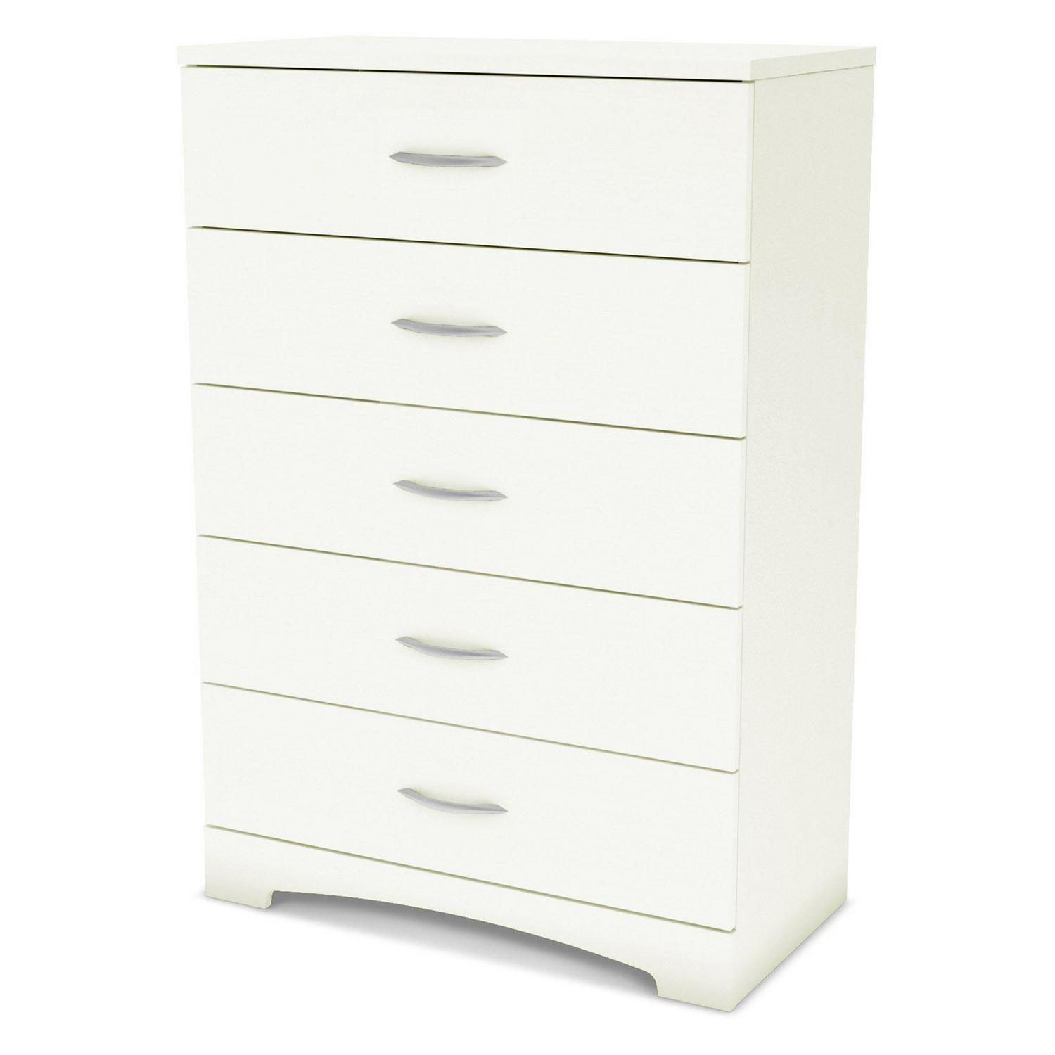 South Shore Step One 5-Drawer Chest  White， Finish  Pure White