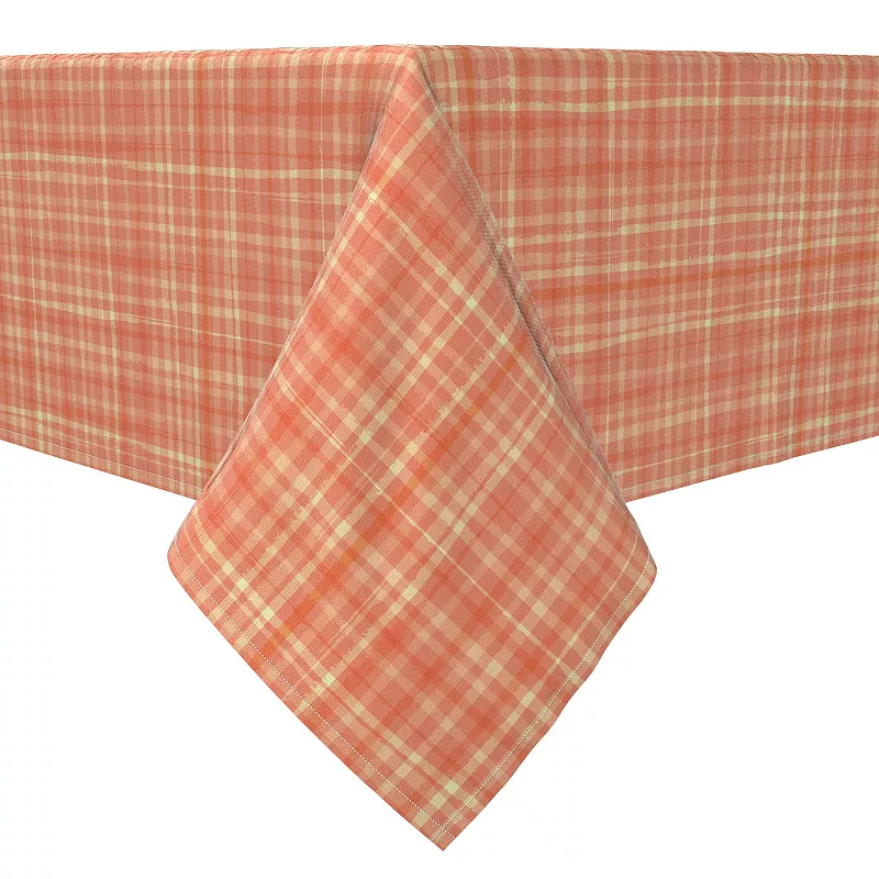 Rectangular Tablecloth， 100% Cotton， Plaid 1