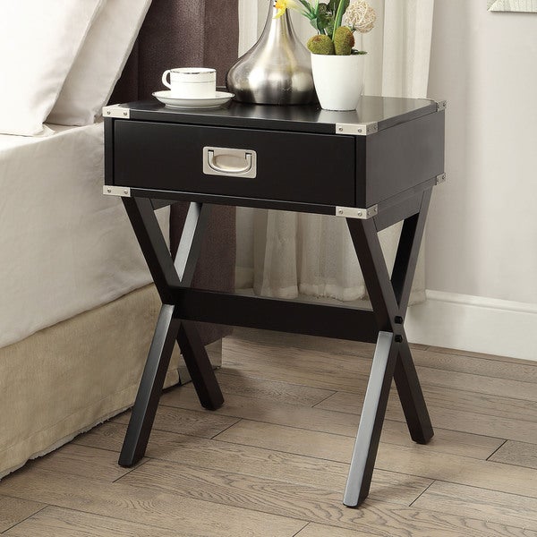 Porch and Den East Coast Wood Trestle Base End Table