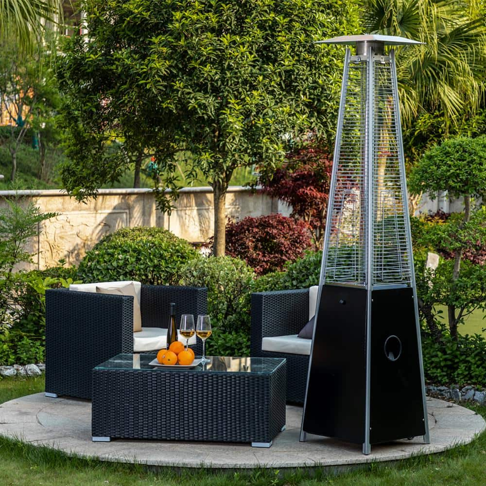 Legacy Heating 40,000 BTU Hammered Black Propane Outdoor Flame Patio Heater CAPH-GT-S