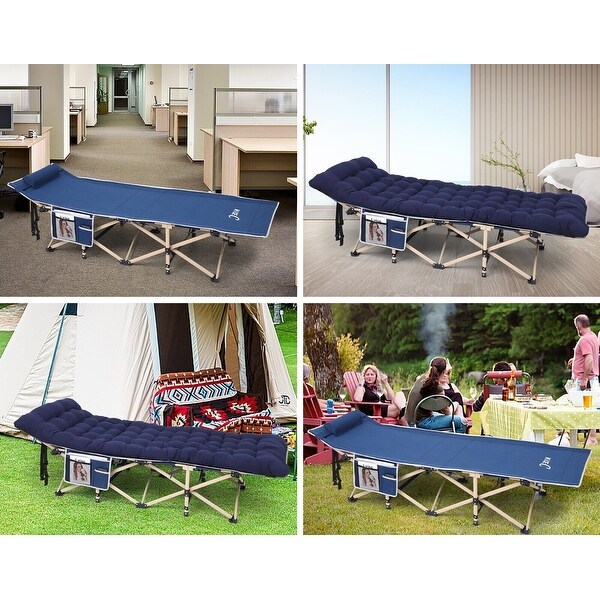 Cot，Camping Cot，Heated Camping cot with 10000mAh Power Bank Heavy Duty Holds 500 Lbs