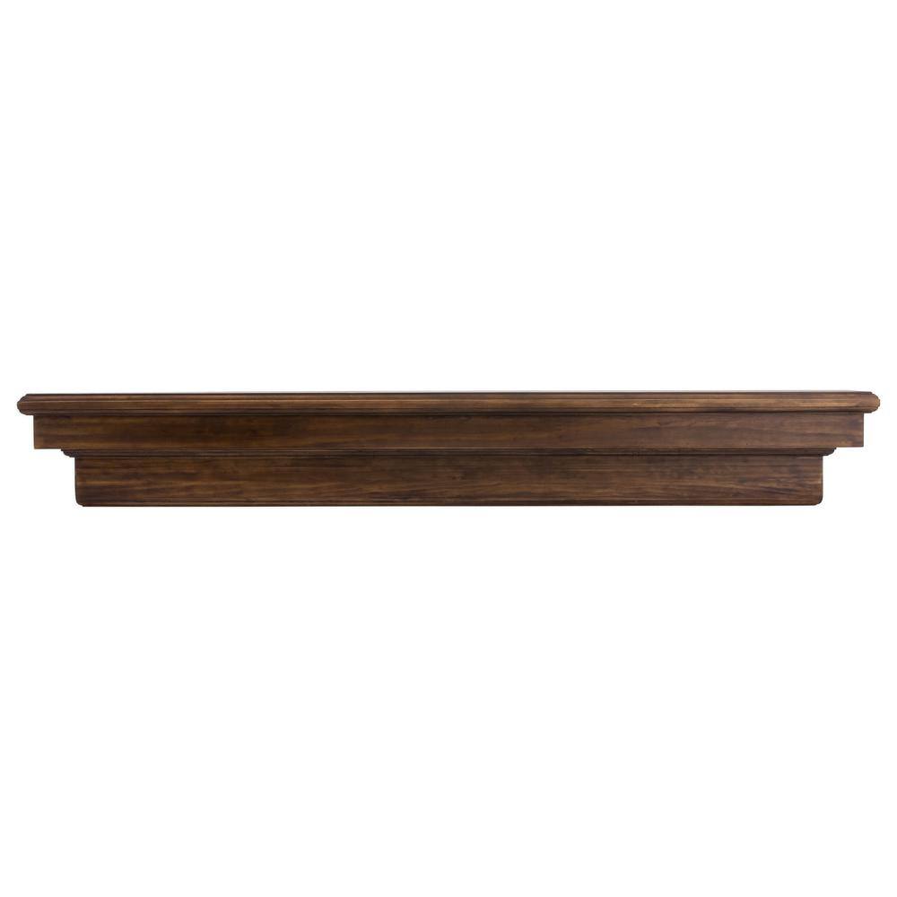 Dogberry Collections 60 in. Dark Chocolate French Corbel Mantel Shelf m-fcor-6077-dkch-none