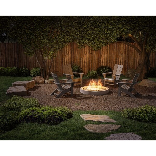 POLYWOOD 4Piece Modern Curveback Adirondack Conversation Set