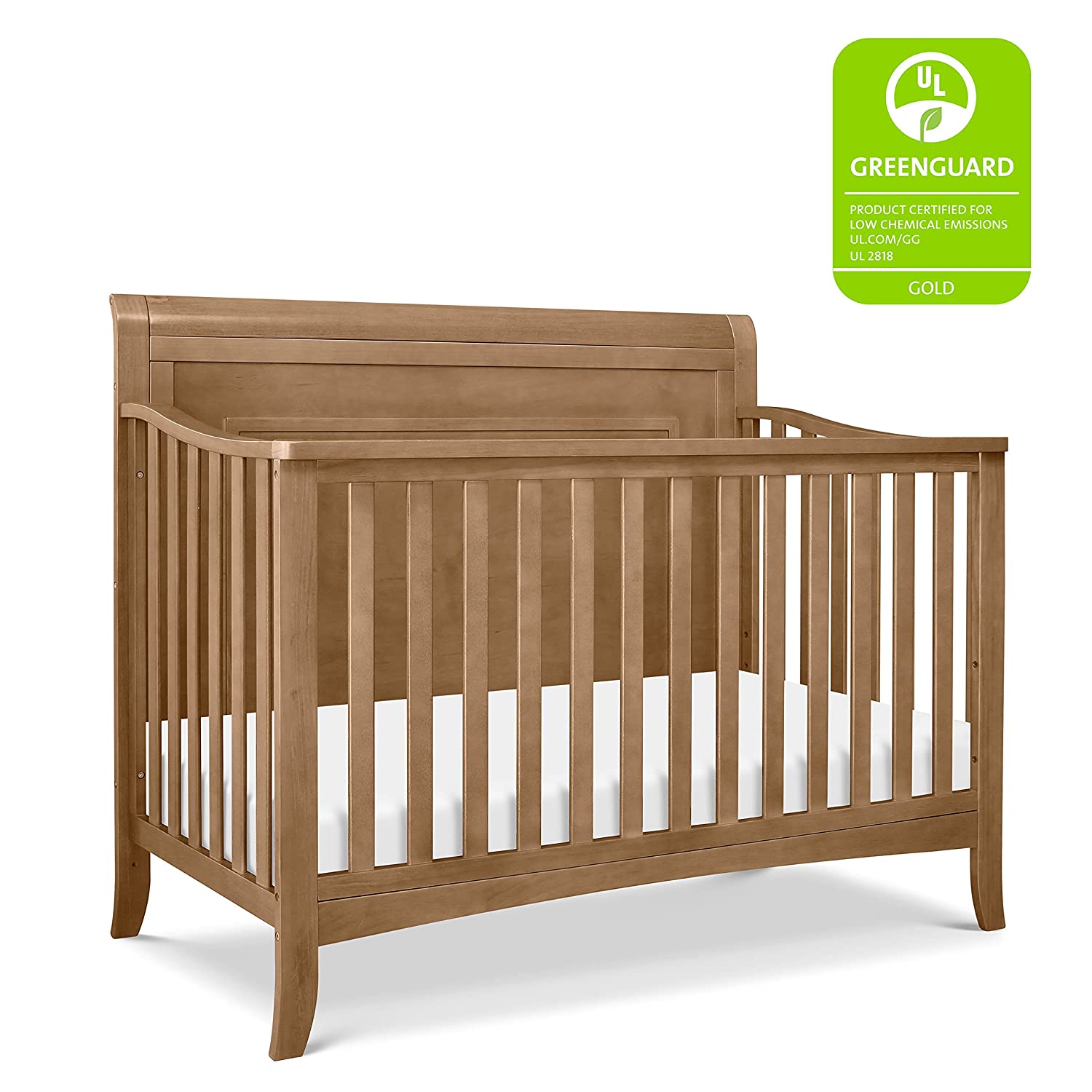 YELROL Anders 4-in-1 Convertible Crib in Hazelnut  Greenguard Gold Certified