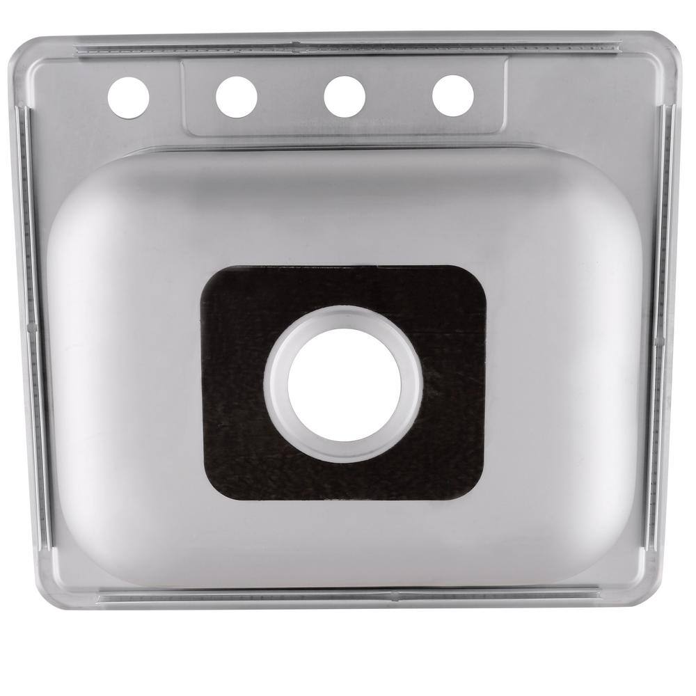 Glacier Bay 25 in. Drop in Single Bowl 22 Gauge Stainless Steel Kitchen Sink HDSB252274