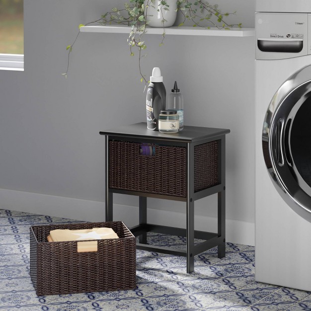 Omaha Storage Rack With Baskets Black Winsome