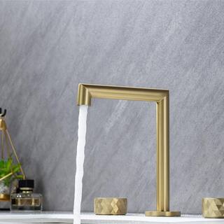 GIVING TREE 2-Handle Deck-Mount Modern Roman Tub Faucet Trim Kit with New Fashion Switch in Brushed Brass HDLTGY0004