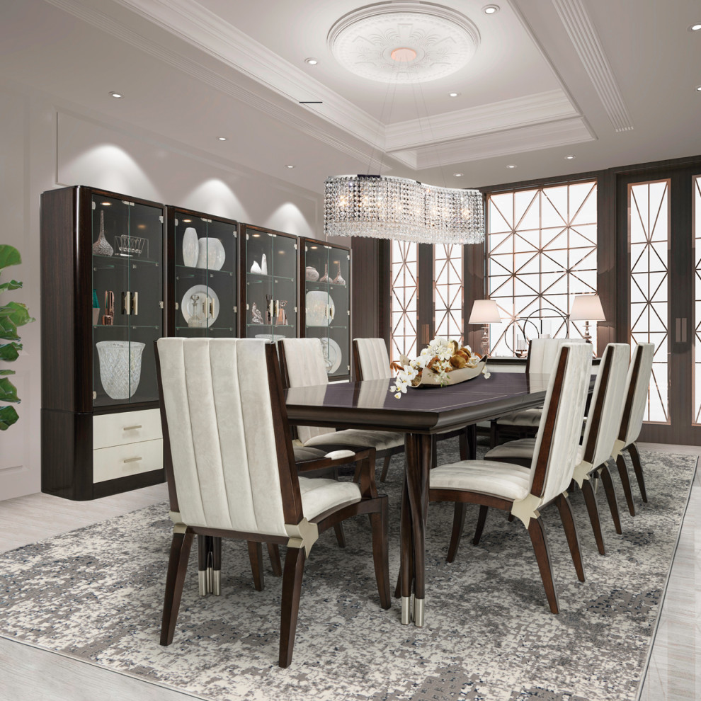 Paris Chic Dining Side Chair   Espresso   Transitional   Dining Chairs   by Michael Amini  Houzz