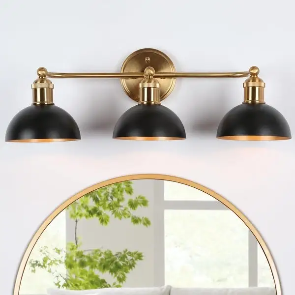 Modern Industrial Black Bathroom Vanity Light Metal Pot Shaped Wall Sconces