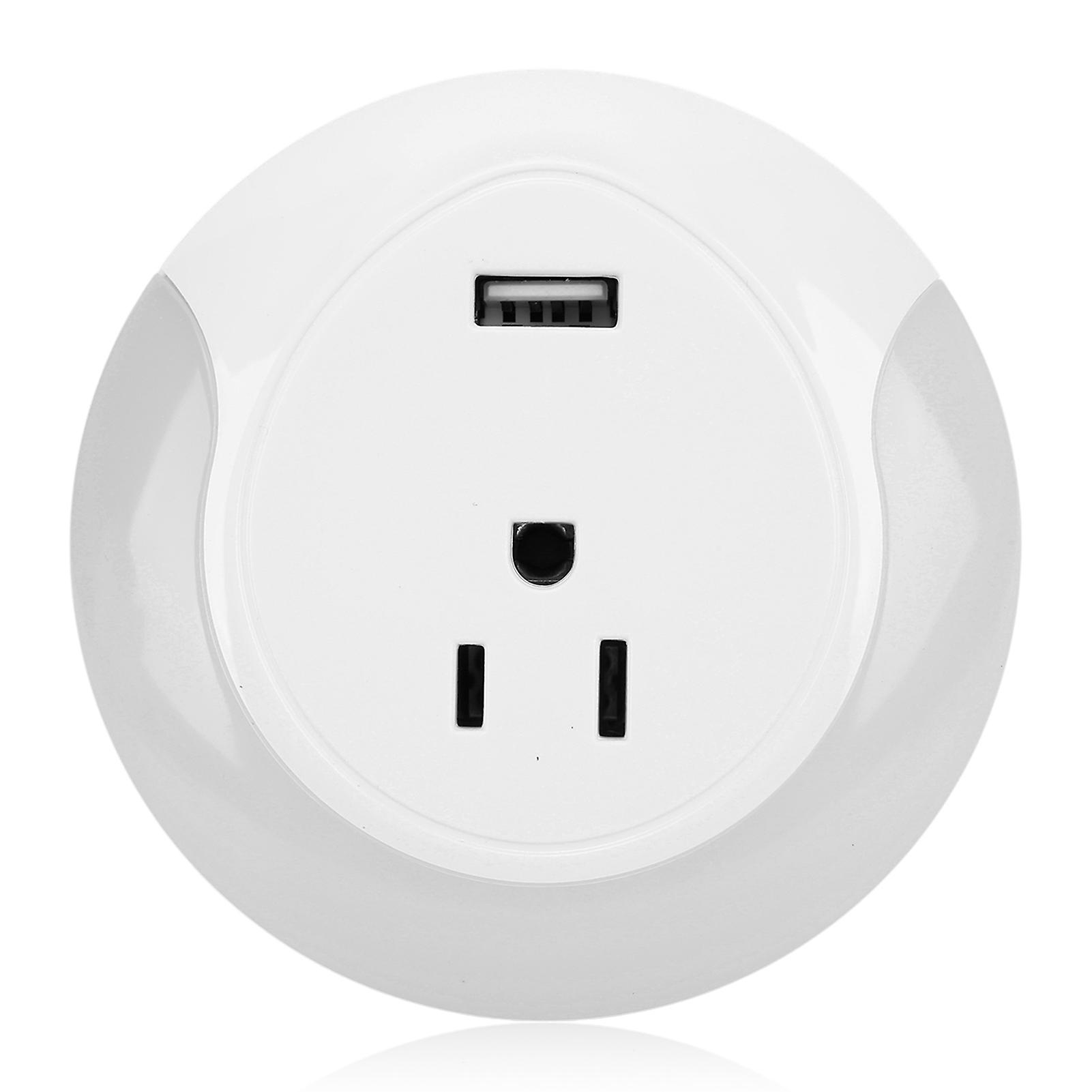 Smart Plug App Remote Control Wifi Outlet With Timer Function Usb Night Light 100240vus Plug