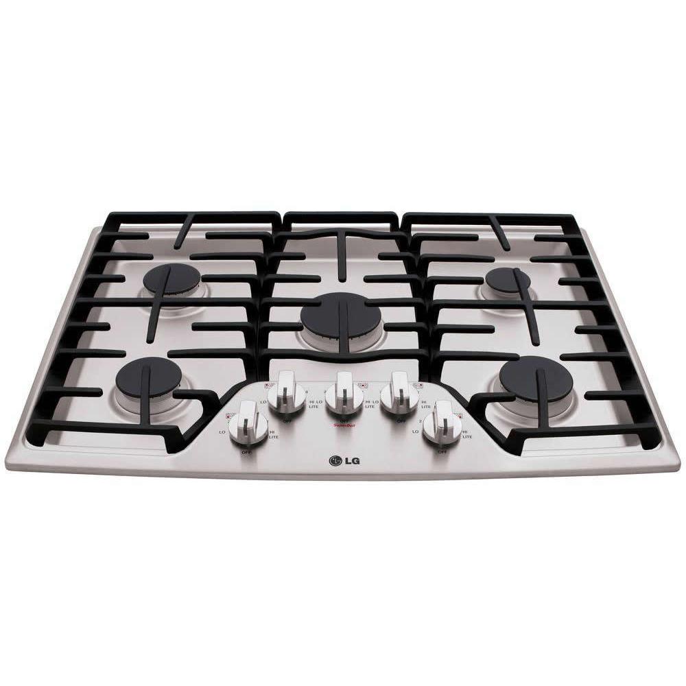 LG 30-inch Built-in Gas Cooktop with SuperBoil? Burner LCG3011ST