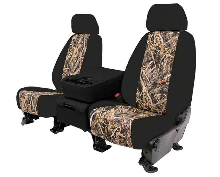 2007-2014 Chevy / GMC Avalanche | Silverado | Suburban | Tahoe | Sierra|Yukon 1500-3500 Front Row 40/20/40 Split Bench Marsh Insert with Black Trim Tough Camo Custom Seat Cover