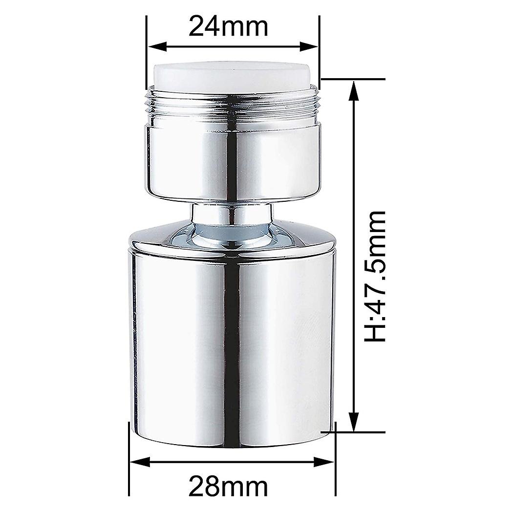 Kitchen Tap Aerator 360 Degree Rotate Swivel Faucet End Diffuser 24mm M24 Male Thread Adapter Chrome Water Faucet Aerator