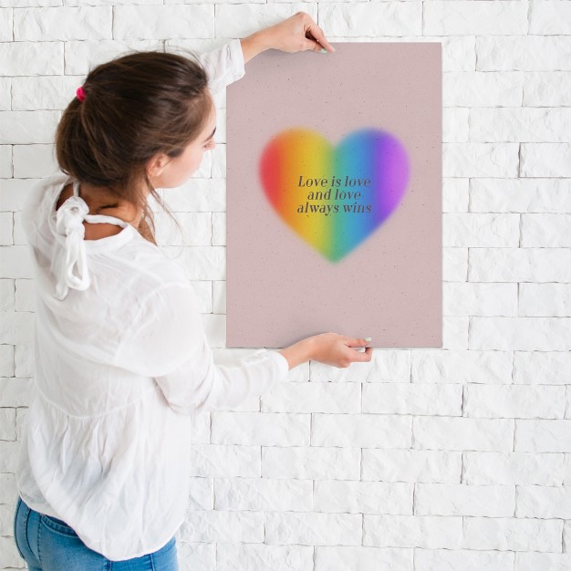 Americanflat Quotes Modern Wall Art Room Decor Love Always Wins By Emanuela Carratoni