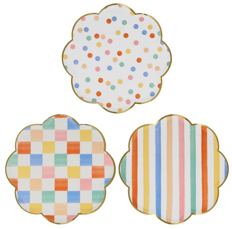 Colorful Pattern Partyware