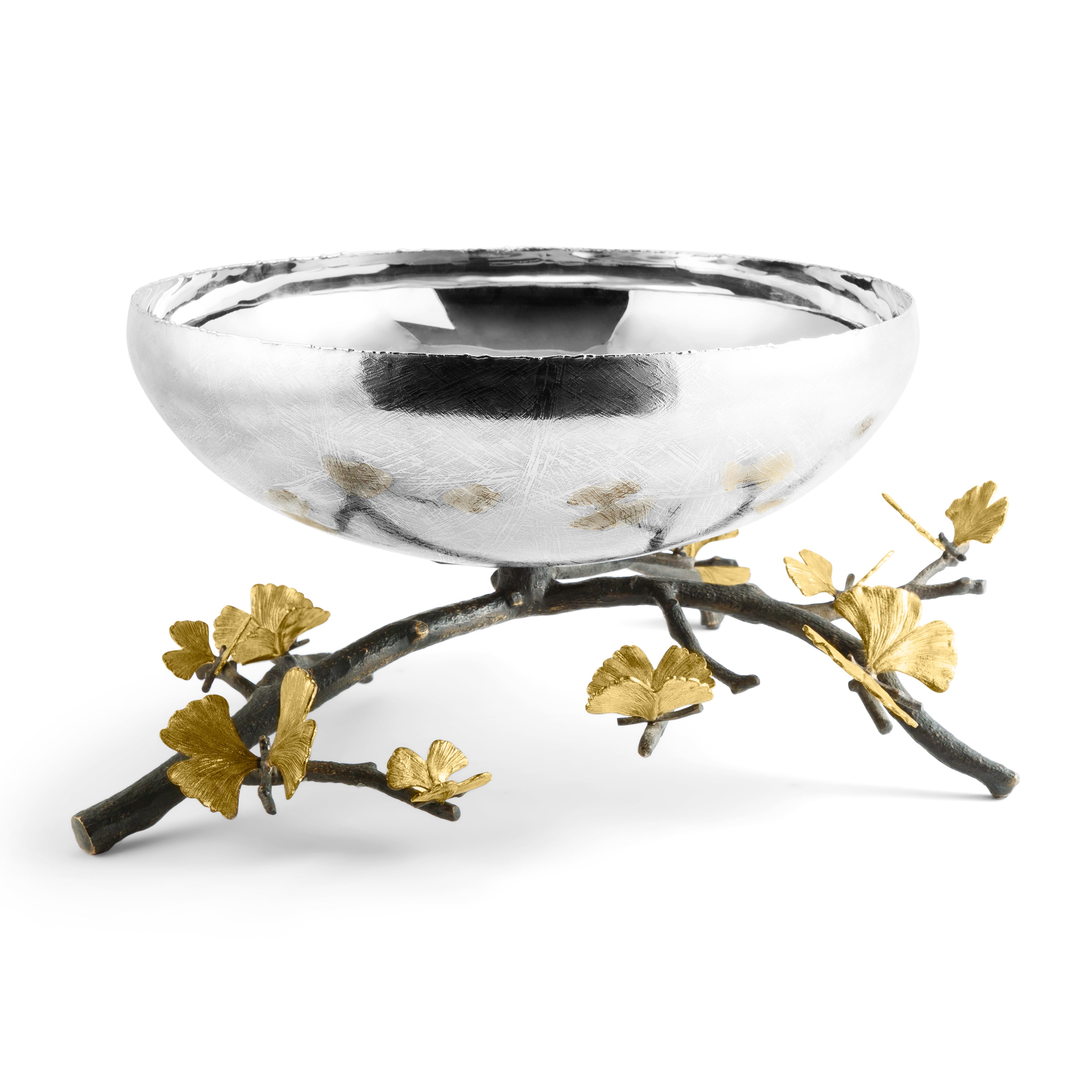 Butterfly Ginkgo Footed Bowl