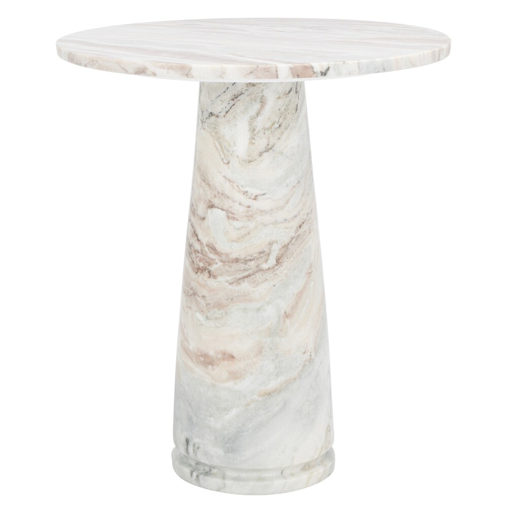 SAFAVIEH Couture Valentia Tall Round Marble Accent Table